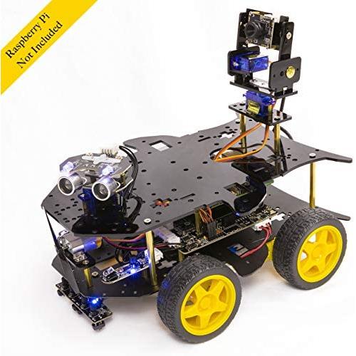 Yahboom Raspberry Pi Robot Kit for 4B / 3B+ Project with HD Camera, Programmable Robotice Truck with 4WD, Electronics Education DIY Set for Adult with Initial Video (Raspberry Pi Not Included)