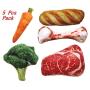 Kikos Squeaky Canvas Pet Toys 5pcs Pack