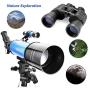 MaxUSee Travel Scope with Backpack - 70mm Refractor Telescope & 10X50 HD Binoculars Bak4 Prism FMC Lens for Moon Viewing Bird Watching Sightseeing