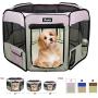 JESPET Pet Dog Playpens 36", 45" & 61" Portable Soft Dog Exercise Pen Kennel with Carry Bag for Puppy Cats Kittens Rabbits, Indoor/Outdoor Use