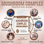 Premium Mushroom Supplement - Immunity Support, Nootropic Brain Supplement - Lion’s Mane, Cordyceps, Chaga, Reishi Mushroom Capsules - Mushroom Complex for Energy & Focus - Vegan, Gluten Free, 90 Caps
