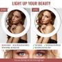 10" Ring Light with Stand and Phone Holder, HQOON Upgraded LED Selfie Ringlight with 52" Extendable Tripod Stand for Makeup/Photography/Live Stream/Video Recording, Compatible with Phones and Cameras