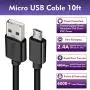 Micro USB Cable, 10Ft 2Pack Extra Long Fast Charger Cord for Galaxy S7 Edge,High Speed Durable Charging Cable for Android Phone,Samsung J7 S6 S5 S4 Note 5 4,LG,PS4,Camera,Black Micro USB Cable, 10Ft 2Pack Extra Long Fast Charger Cord for Galaxy S7 Edge,High Speed Durable Charging Cable for Android Phone,Samsung J7 S6 S5 S4 Note 5 4,LG,PS4,Camera,Black
