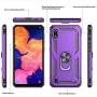 LeYi Samsung Galaxy A10e Case (NOT FIT A10) with HD Screen Protector, Military Grade Armor Full-Body Protective Phone Cover Case with 360 Degree Rotating Holder Kickstand for Samsung A10e, Purple