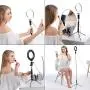 6" Selfie Ring Light with Tripod Stand & Cell Phone Holder for Live Stream Makeup,Mini Led Camera Ring Light Table Lamp Fill Light for YouTube Video Photography Shooting Vlog USB Plug 6" Selfie Ring Light with Tripod Stand & Cell Phone Holder for Live Stream Makeup,Mini Led Camera Ring Light Table Lamp Fill Light for YouTube Video Photography Shooting Vlog USB Plug
