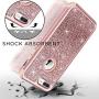 iPhone 8 Plus Case, iPhone 7 Plus Case, Hython Heavy Duty Defender Protective Case Bling Glitter Sparkle Hard Shell Armor Hybrid Shockproof Rubber Bumper Cover for iPhone 7 Plus and 8 Plus, Rose Gold