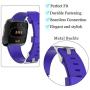 KingAcc Compatible Replacement Bands for Fitbit Versa, Soft Silicone Fitbit Versa Band, Metal Buckle Sport Wristband Strap Women Men Large Small White, Black, Peach, Gray