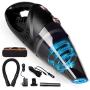 GNG Handheld Vacuum Cleaner 12v Portable Cordless Vacuum with Car & Wall Rechargeable Lithium-ion, Black Detailing Vacuum Cleaners for Wet and Dry Furniture, Dust Buster, Carpets, Floors, Vehicles