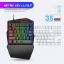 35 Buttons Gaming Keyboard Mechanical Keyboard Mouse Backlight Gaming Key-Pad Mouse for Android Mobile Phones Accessories