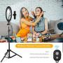 10.2 Selfie Ring Light with Tripod Stand & Phone Holder - Upgraded Dimmable Camera Ring Light with Mirror for TikTok/YouTube/Live Stream/Makeup/Photography Compatible with iPhone Android