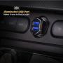SCOSCHE USBC242M Revolt Universal Multi Device Compact Dual Port USB Car Charger, Black