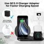 Wireless Charger, [2020 Latest] QI-EU 3 in 1 Wireless Charging Station with Apple Watch Stand for iWatch 5/4/3/2/1, Qi Fast Charger Stand for iPhone SE/11/11 Pro Max/XR/XS Max/XS/X/8/8P, Airpods Pro/2