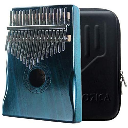 Moozica 17 Keys Kalimba Marimba, Solid Mahogany Wood Professional Thumb Piano Musical Instrument Gift (Mahogany-K17MB)