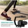 Movo MicRig-W2 Wireless Microphone Filmmaker Kit - Video Handle Camera Stabilizer with Dual Wireless Lavalier Microphone Compatible with DSLR, Mirrorless Cameras, iPhone, Android Smartphones