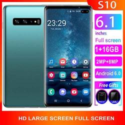 happyYE 2020 New Unlocked Smartphone, 6.1Inch Ultrathin Dual SIM Cell Phone- Android 6.0 Quad-Core 1GB+16G GSM 3G WiFi Unlocked Mobile Phone (Blue)