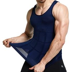 GKVK Mens Slimming Body Shaper Vest Shirt Abs Abdomen Slim