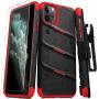 ZIZO Bolt Series iPhone 11 Pro Max Case - Heavy-Duty Military-Grade Drop Protection w/Kickstand Included Belt Clip Holster Tempered Glass Lanyard - Black/Red ZIZO Bolt Series iPhone 11 Pro Max Case - Heavy-Duty Military-Grade Drop Protection w/Kickstand Included Belt Clip Holster Tempered Glass Lanyard - Black/Red