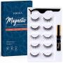 KRONA Magnetic Eyelashes With Eyeliner Kit - Magnetic Eyeliner set - Reusable Falsies With Tweezer - Natural Long Full & Dramatic Looking Eyelashes Set - No More Glue Easy To Wear