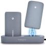 Mangata Orbit [Cordless Power Bank Charging Dock] for Home & Office | 2-Pack 5000 mAh Fast Charge Battery, UL-2056 Certified | Apple, Samsung, iWatch