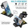 Elobeth Wireless Charger Stand Compatible with Samsung Wireless Fast Charger Galaxy Watch 3 41mm/45mm/42mm/46mm/Active 2/1 Gear S3/S2/Sport Galaxy S20/S10/S10e/Note10/9/8/Buds Live Qi-Certified Phone