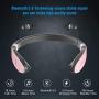 AMORNO Foldable Bluetooth Headphones Wireless Neckband Headset with Retractable Earbuds, Sports Sweatproof Noise Cancelling Stereo Earphones with Mic …