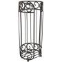 Home Basics TH10661 Scroll Collection Bath Tissue Reserve, Toilet Paper Roll Holder and Organizer, Bathroom Storage, Sturdy Coated Steel, Bronze