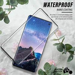 KNOWAIR Galaxy S10 Screen Protector,Full Coverage Tempered Glass[2 Pack][High Definition][Designed for Ultrasonic Fingerprint] Tempered Glass Screen Protector Suitable for Galaxy S10