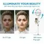 8" Selfie Ring Light with Stand & Cell Phone Holder LED Ringlight for Live Stream/Makeup/YouTube Video/Selfie/Vlog, Compatible with iPhone Xs Max XR Android
