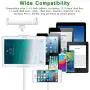 Tablet Floor Stand, Gooseneck Long Arm Cell Phone Holder Mount for 7-13inch Tablet iPad, Including ipad Pro/Mini/Air, Samsung Galaxy Tab,Kindle White Tablet Floor Stand, Gooseneck Long Arm Cell Phone Holder Mount for 7-13inch Tablet iPad, Including ipad Pro/Mini/Air, Samsung Galaxy Tab,Kindle White