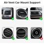 Universal Air Vent Car Mount and Dashboard Sticker Holder(2 Pack) - KSWNG 360° Rotation Clip Car Mount Phone Holder with Adjustable Switch Lock for Smartphones GPS Navigation
