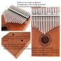 【Happy Shopping Day】OriGlam 17 Key Kalimba Mbira Thumb Piano, Finger Piano/Mbira 17 Tone Musical Toys with Engraved Notation, Hammer, Music Book for Music Lovers Beginners and Child