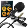 Ultimate Lavalier Microphone for Bloggers and Vloggers Lapel Mic Clip-on Omnidirectional Condenser for iPhone Ipad Samsung Android Windows Smartphones