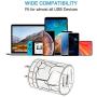 momen Charger Block, Dual USB Wall Charger with Blue LED Night Light for iPhone 11/Xs/XS Max/XR/X/8/7/6/Plus, Galaxy 9/8/7, Note 9/8, LG, HTC and More, Quick Charge 3.0 Wall Charger 5V/2.1A (2 Pack)