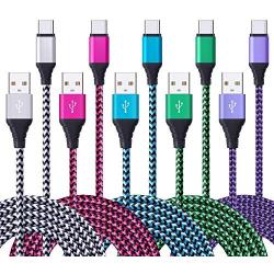 FiveBox 5Pack 6FT USB Type C Cable Phone Charger Fast Charging Cord Compatible Motorola Moto G7, G7 Power, G7 Play, G6, G6 Plus(Not for G6 Play), X4, Z4, Z3, Z3 Play, Z3 Force, Z2, Z2 Force, Z Droid