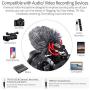 FEELWORLD FM8 Universal Compact Shotgun Video Microphone with Shock Mount, Wind Shield and 3.5mm Conversion Cable for Audio Recording Smartphones DSLR Camera Filmmaking Vlogging Music Live Streaming