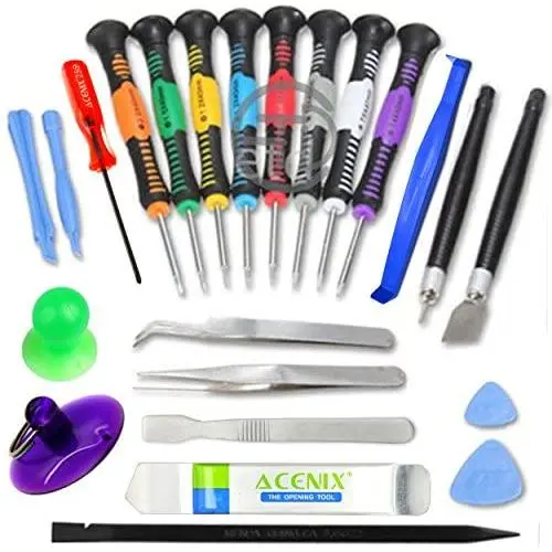 ACENIX 24 iN 1 Repair Opening Pry Tools Screwdriver Kit Set for iPhone, Samsung, Xiaomi, Huawei, HTC, Smartphones, iPad, Notebook Computer and Other Devices ACENIX 24 iN 1 Repair Opening Pry Tools Screwdriver Kit Set for iPhone, Samsung, Xiaomi, Huawei, HTC, Smartphones, iPad, Notebook Computer and Other Devices
