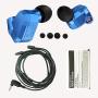 KZ ZS5 Earphones 2DD+2BA Audio Hybrid in Ear Earphone WishLotus Noise Canceling Ear Buds HiFi with Replacement Earphone Cable Wired Headphone (Blue with Mic)