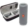 JBL Flip 4 Portable Bluetooth Wireless Speaker Bundle with Protective Travel Case - Gray