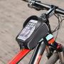 ZENG Bike Phone Bag Bike Front Frame Bag Waterproof Bicycle Phone Mount Bag Top Tube Frame Bag with Touch Screen Large Capacity Phone Case for Cellphone Below 6.5’’ iPhone 11 8 Plus xs max