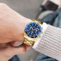 Mens Watches Chronograph Stainless Steel Waterproof Date Analog Quartz Fashion Business Wrist Watches for Men