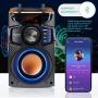 Portable Bluetooth Speaker Subwoofer Heavy Bass Wireless Outdoor Party Speaker MP3 Player Line in Speakers Support Remote Control FM Radio TF Card LCD Display for Home Party Phone Computer PC