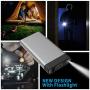 Portable Charger 30000mAh 2USB Ports/Super Bright Flashlight Portable Charger Quick Charge Phone Pad (Black 30000mAh)