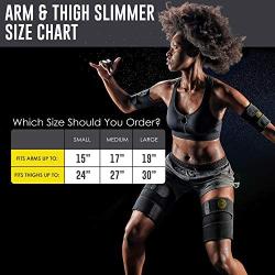 TNT Pro Series Arm Trimmers & Thigh Trimmers (4 Pack Set) - Sweat Bands for Women & Men - Slimmer Body Wraps for Flabby Arms Trimmer Biceps & Slim Legs