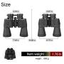 20x50 High Power Military Binoculars, Compact HD Professional/Daily Waterproof Binoculars Telescope for Adults Bird Watching Travel Hunting Football-BAK4 Prism FMC Lens-with Case and Strap (20X50)