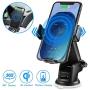 【2020 Version】 Wireless car Charger Mount 10W Qi Fast Charging Auto Clamping Car Mount Phone Holder Compatible iPhone 11 Pro Max/11 Pro/11/XS MAX/XS/XR/X/8P/8 Samsung S10+/ S10/S9+/S9/S8+/S8 (Black)