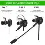 Wired Gaming Earphone with Adjustable Mic for PS4,Laptop Computer, Cellphone, DLAND E-Sport Earburds with Portable Earphone Bags, Snug Soft Design, Inline Controls for Hands-Free Calling. (Black) Wired Gaming Earphone with Adjustable Mic for PS4,Laptop Computer, Cellphone, DLAND E-Sport Earburds with Portable Earphone Bags, Snug Soft Design, Inline Controls for Hands-Free Calling. (Black)