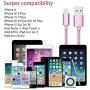 SHARLLEN Phone Cable 5Pack [3/3/6/6/10FT] Nylon Braided USB Charging & Syncing Extra Long Cord Compatible iPhone X/8/8 Plus/7/7 Plus/6s/6s Plus/SE/iPad iPod Nano (Rose Gold)…