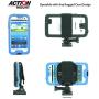 Universal Helmet Mount Kit with Action Mount Adapter for Smartphone, Operable with Any Phone. Includes Parts Shown, with Wrench and Universal Phone Adapter. Compatible with GoPro Cameras.