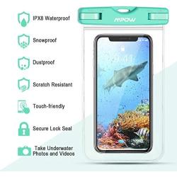 Mpow Universal Waterproof Case, 3 Pack Waterproof Phone Pouch Underwater IPX8 Dry Bag Compatible iPhone 11/11 Pro Max/Xs Max/XS/XR/X/8P, Galaxy S20/S10/S9, Google/HTC up to 6.8" (Pink Blue Black)