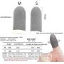 Silver Fiber 100%, 0.01"(0.5mm) Ultra-Thin, PUBG Mobile Knives Out Finger Sleeve Anti-Sweat Breathable for High-Ranking Players Mobile Game Streamer iPhone/iPad/Android Size: M(6P)